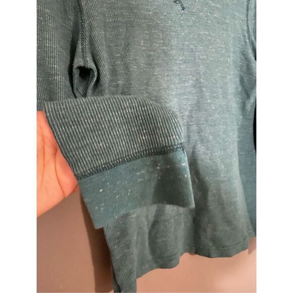 Sonoma Thermal Shirt  Green Thermal Waffle Weave Long Sleeve Small - Picture 6 of 6
